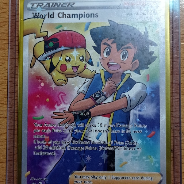 Ash and Pikachu Pokemon Card (English/ Spanish)