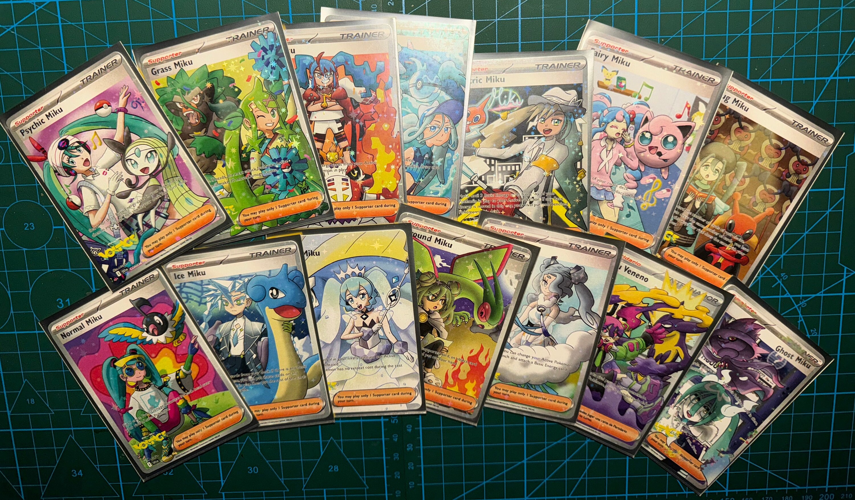 Hatsune Miku X Pokemon Project Voltage Cards