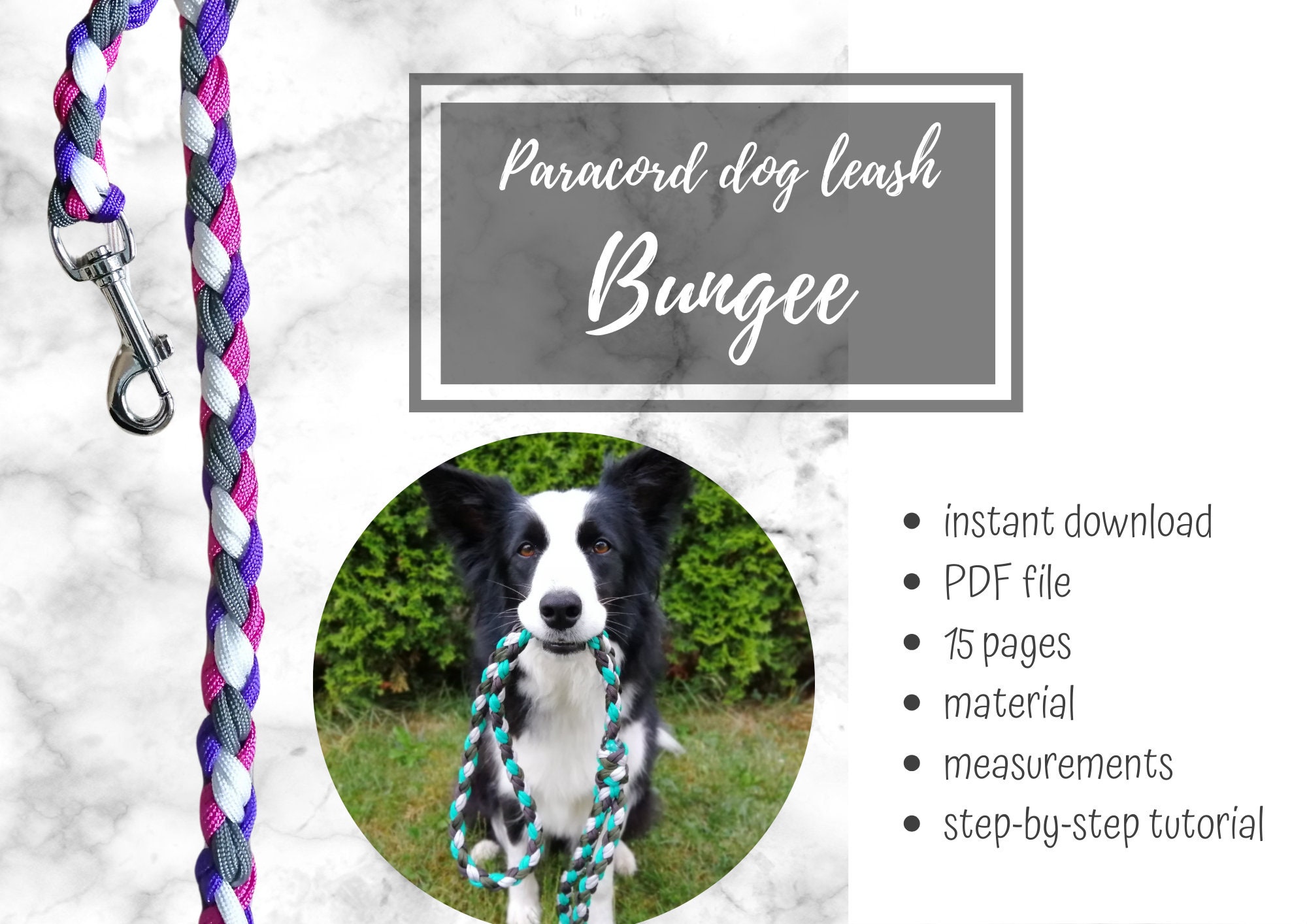 SING F LTD 3 Vie No-groviglio Triple Coupler Cane Bungee Walking Guinzaglio Corda Cinghia Nero - Foto 3