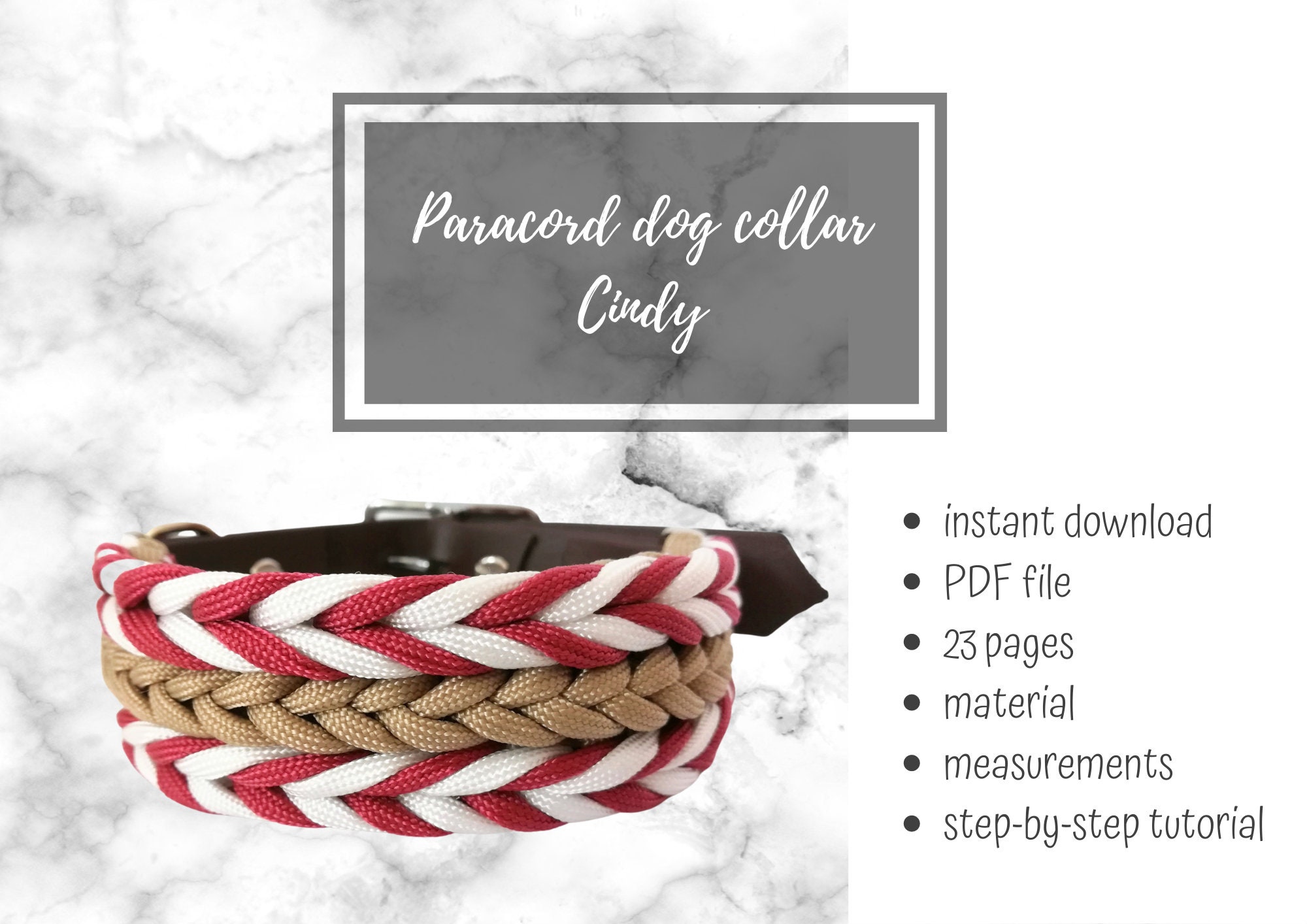 How to Make Dog Collar From Paracord, Dog Collar Paracord, Tutorial for Dog  Collar Paracord, Digital Download Dog Collar Guide, Gift for Dog 