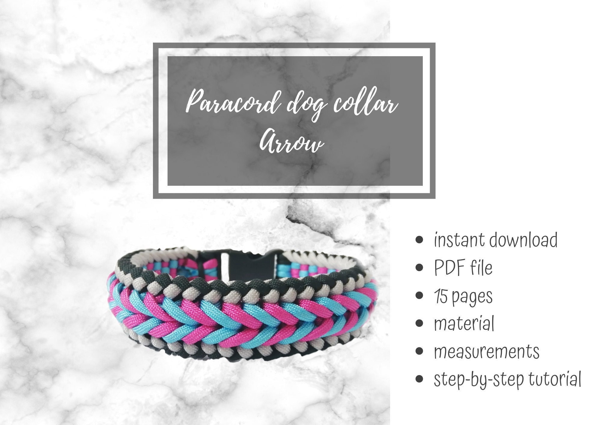 How to Make Dog Collar From Paracord, Dog Collar Paracord, Tutorial for Dog  Collar Paracord, Digital Download Dog Collar Guide, Gift for Dog 