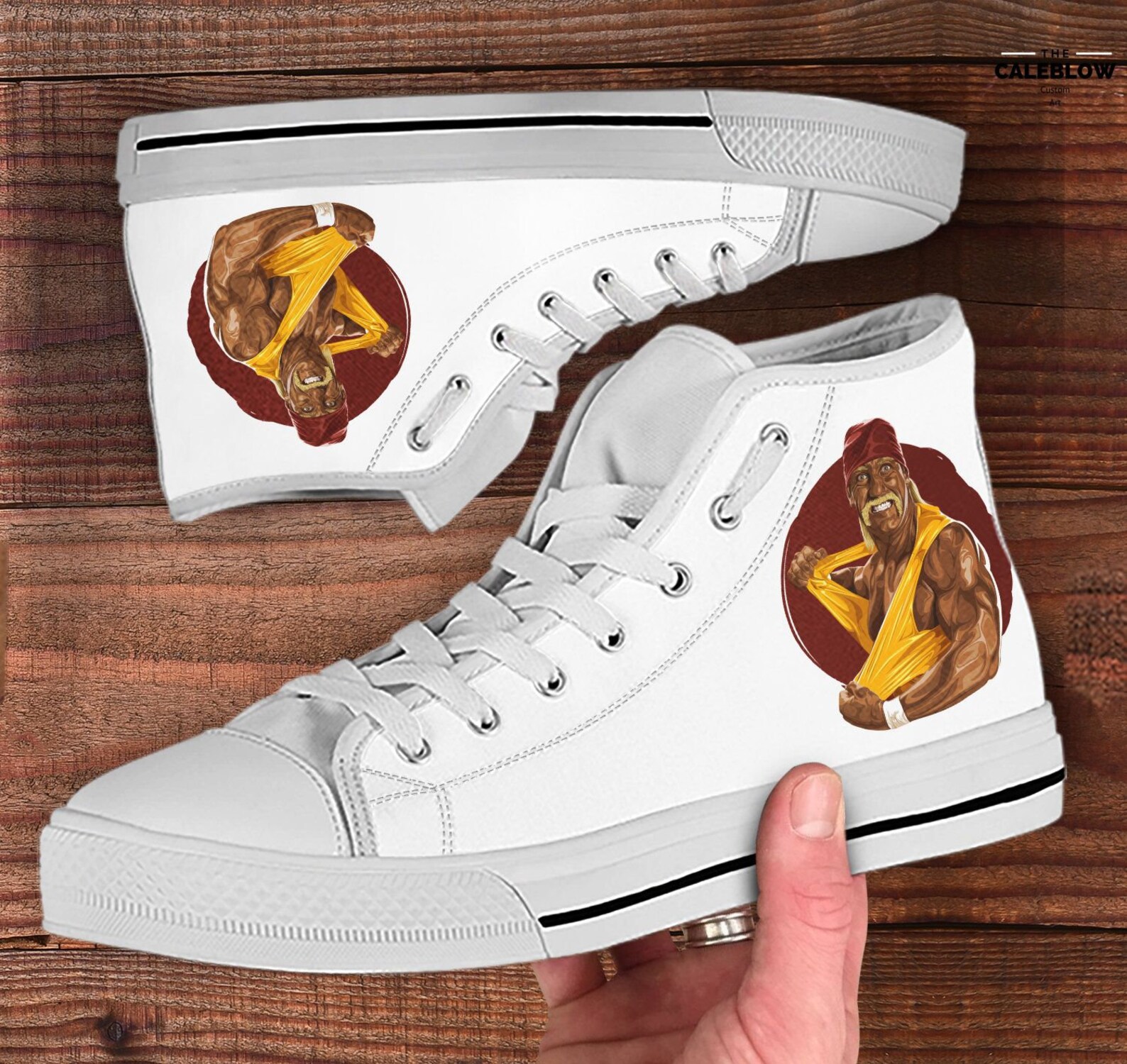 Hulk Hogan Wrestling Hightop Hulkamania Wwe Shoes Unisex
