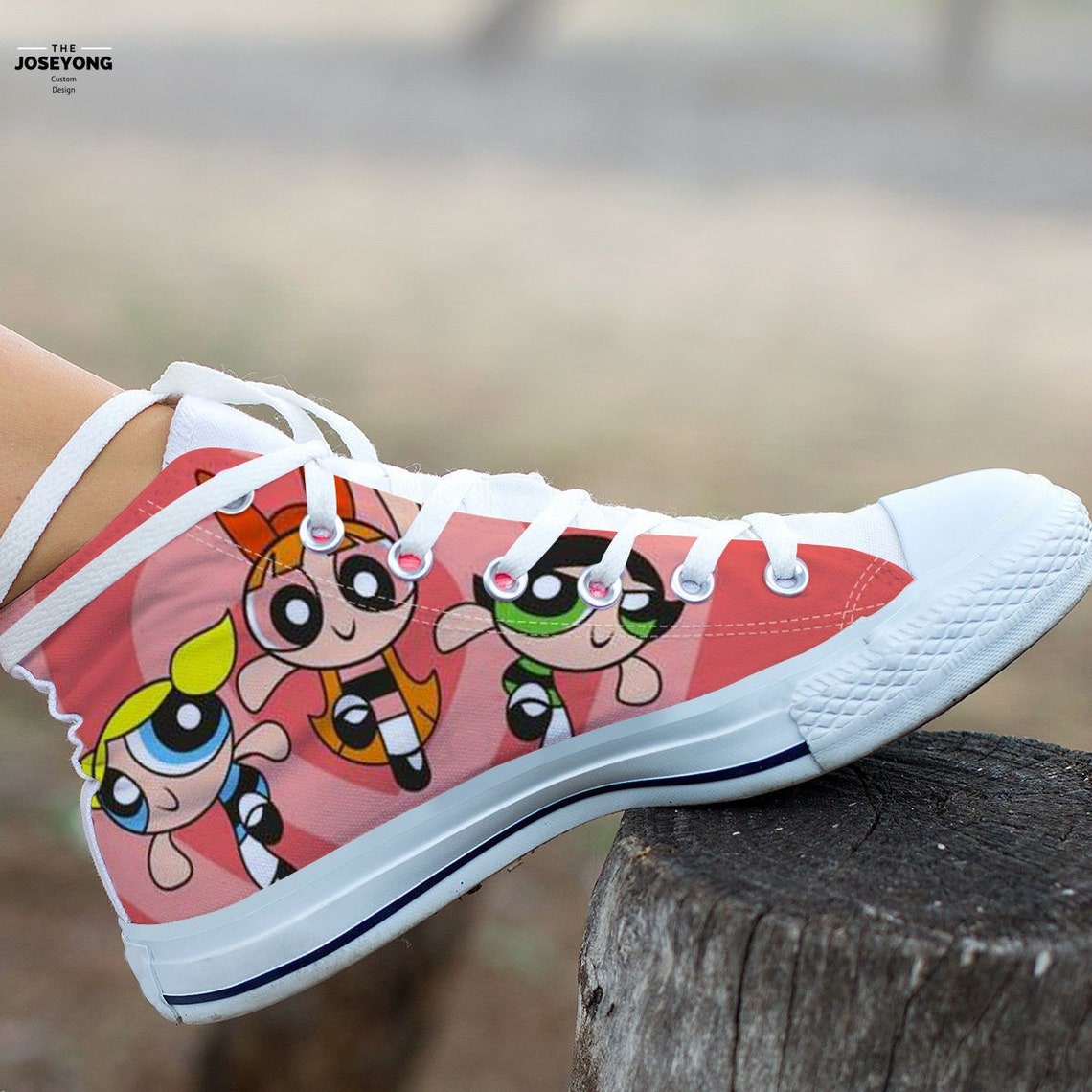 Powerpuff Girls Hightop Cartoon Shoes Unisex Gift Idea For | Etsy