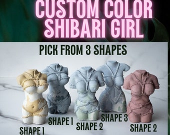 Custom Concrete Shibari Girl Decor - Personalized Woman Bust Statue - Gift for Her