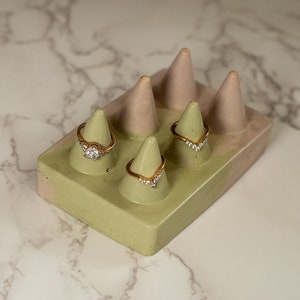 Handmade Concrete Ring Holder - Unique Jewelry Display - Concrete Home Decor - Handmade Gifts