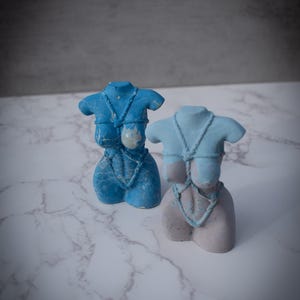 Concrete Shibari Girl Statue Figurine - Handmade Cement Art