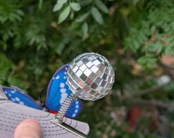 Disco Ball Hat Clip: Festival Mirror Ball Accessory