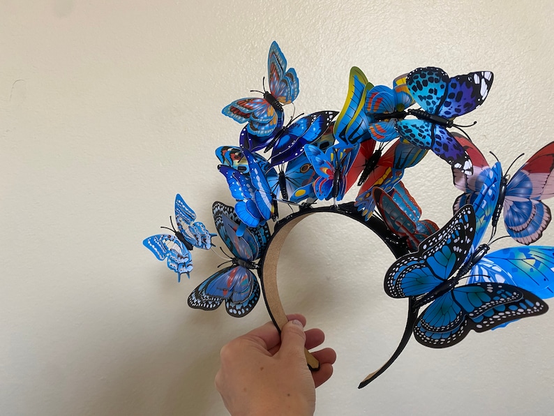 All Blue Butterfly Headpiece