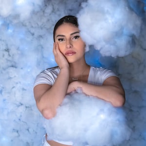 Hanging LED Clouds Big Wall Art Party Decoration Room Ornaments Props