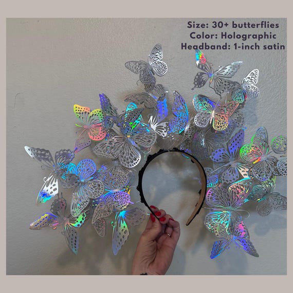 Whimsical Boho Hair Scarf - Festival Hair Bandana with 3D Butterflies ? Festival Hair Ideas: Butterflies & Boho Styles | TikTok main image 2