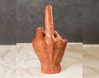 Concrete Middle Finger Ring Holder - Funny Gift Idea - Sarcastic Gift Idea - Loud Home Decor - Maximalism Style