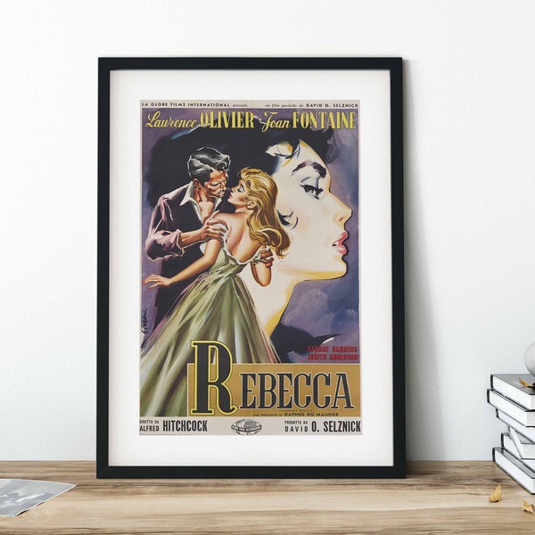 Rebecca (1940) Movie Poster Art Poster Print | Wall Art | Decor | Movie Print | Movie Poster | Alfred Hitchcock |