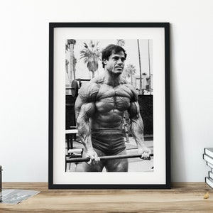 Franco Columbu Bodybuilding Print | Wall Art | Wall Decor | Gym Art | Home Decor | Gym Poster |