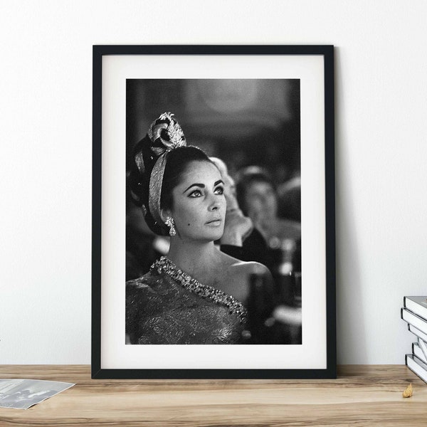 Elizabeth Taylor Vintage Photo Print  | Wall Art | Wall Decor | Liz Taylor | Home Decor | Retro Icon Print |