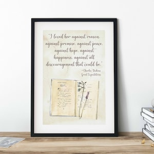 Charles Dickens Great Expectations Quote Print #1 | Wall Art | Wall Decor | Literature Print | Home Decor | Classic Novel |