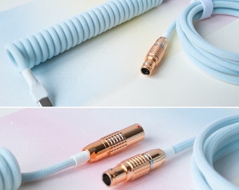 Create Your Own Custom LEMO Connector Coiled Keyboard Cable | Made to Order USB Cable For Mechanical Keyboards