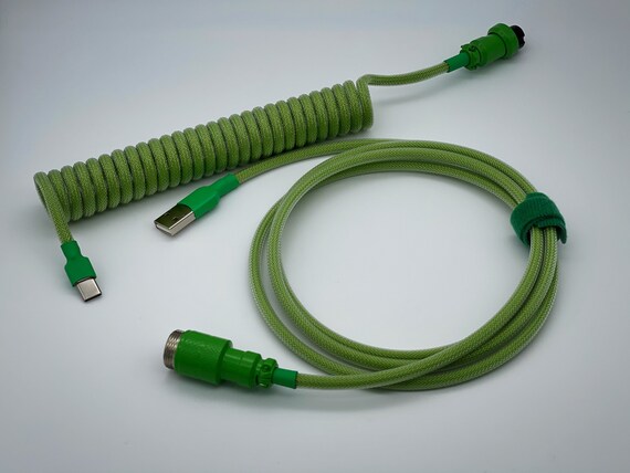 Câble USB spiralé bicolore personnalisé câble de clavier -  France