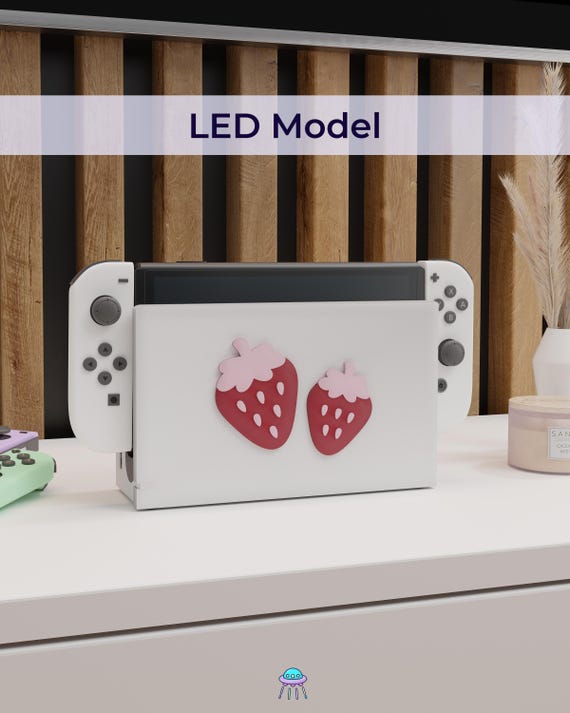Sweet Strawberry Dock Cover for Nintendo Switch OLED and LED