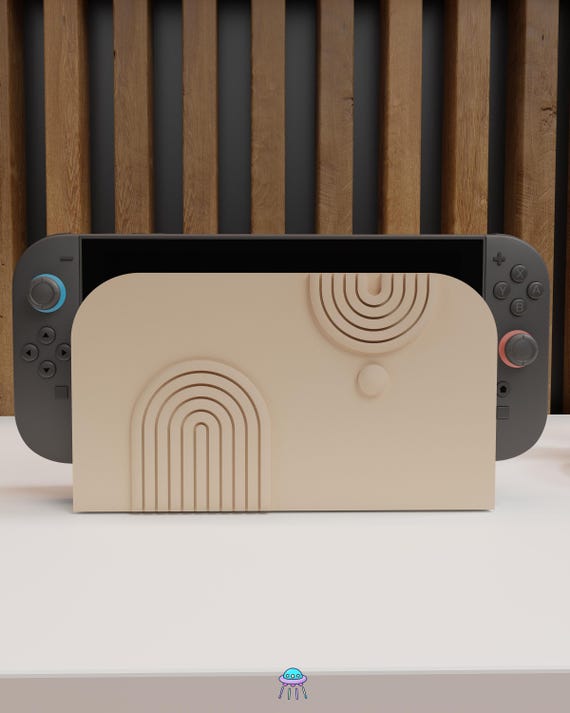 Nintendo Switch 2用アブストラクトドックカバー - ミニマルなアーチ