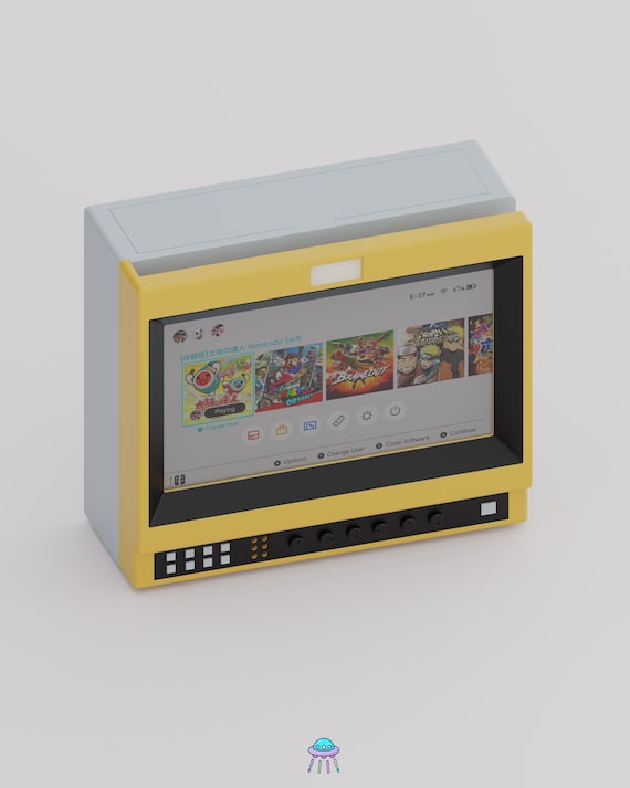 Retro Nintendo Switch 2 Stand – Pvm-inspired Mini TV With Built-in