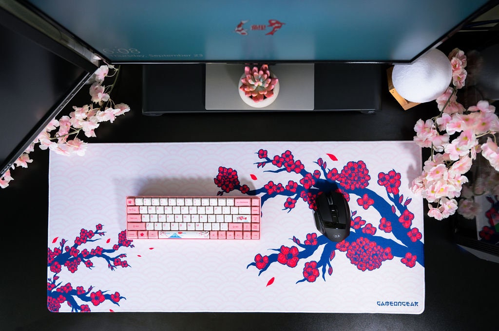 Sakura Fubuki Cherry Blossom Snowstorm Deskmat for Etsy UK