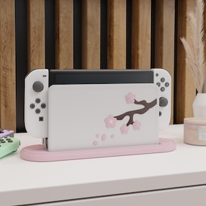 Funda para base Sakura Tree para Nintendo Switch OLED y LED – Diseño de flor de cerezo