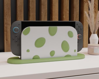 Green Dino Egg Dock Cover for Nintendo Switch 2 – Cute Spotted Egg Design