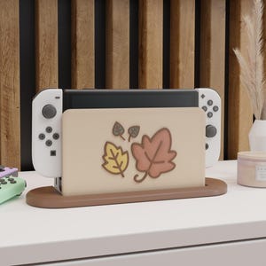 Little Leaves Dock Cover für Nintendo Switch OLED und LED - Autumn Fall Design