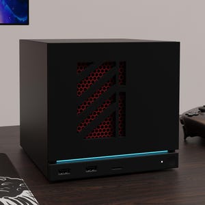 Vektorfrontplatta för Valve Steam-maskin – Minimalistisk speldesign