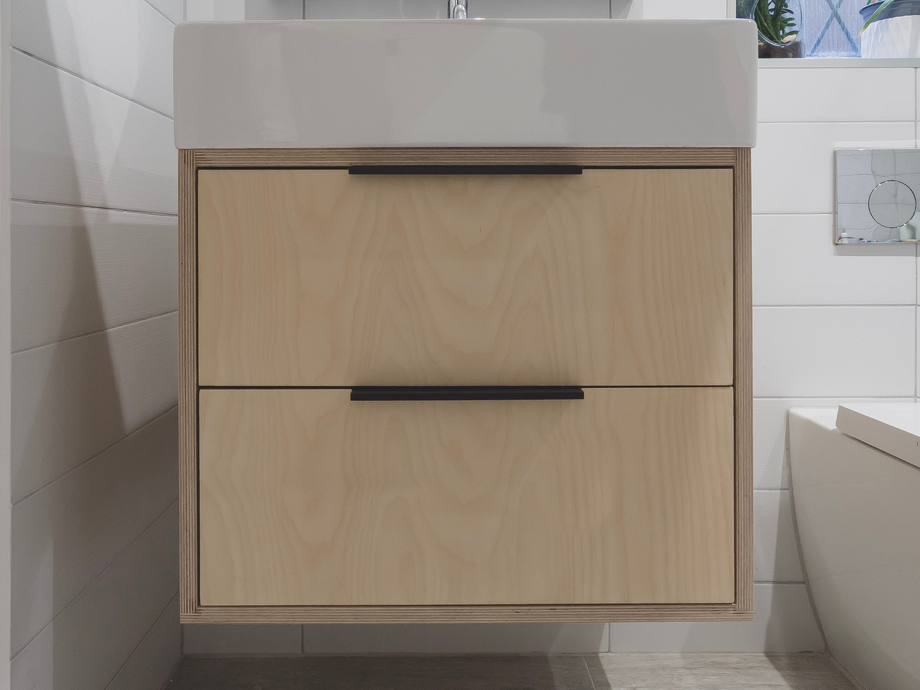Mocny wall mounted birch plywood bathroom vanity Etsy