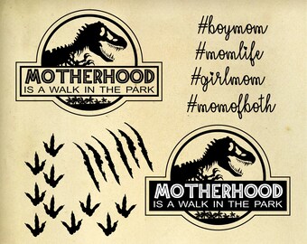Motherhood Jurassic Park Svg Etsy