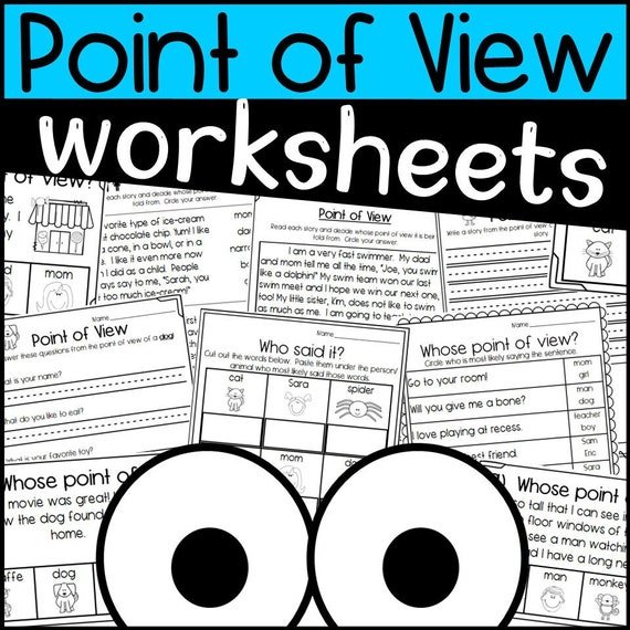 Point of View Worksheets and Writing Pages: First and Second - Etsy