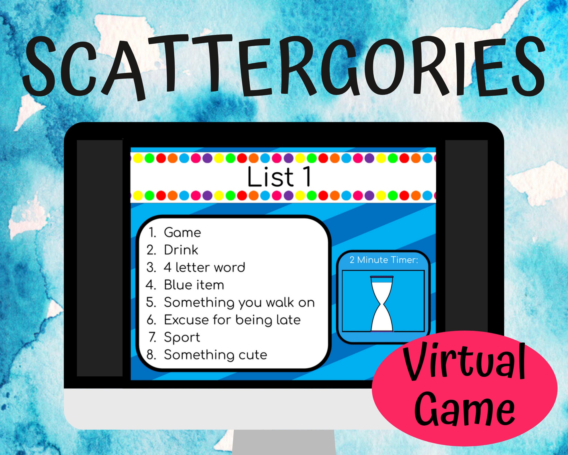 Sports Scattergories / Zoom Game / Google Meet Game / Virtual -  Israel