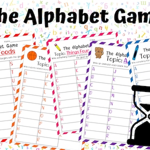 The Alphabet Game: Party Game/ Word Game/ Family Fun/ Scattergories