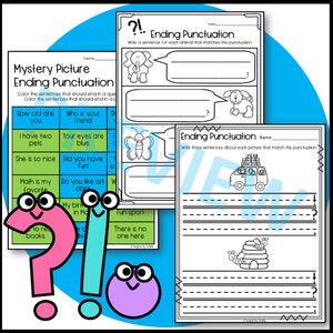 Ending Punctuation Worksheets: Period, Exclamation Point, Question Mark ...
