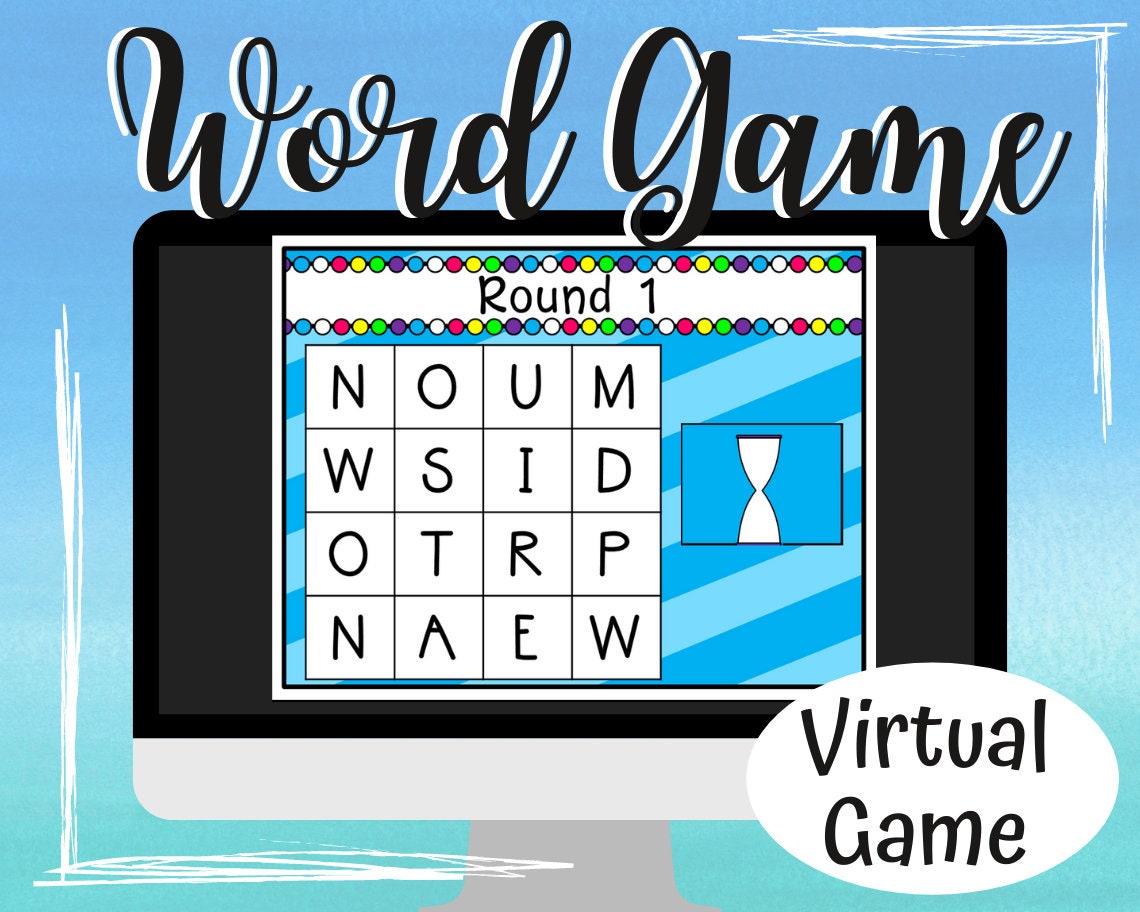 Digital Word Game Zoom Game/ Google Meet Game/ Virtual Party  Etsy