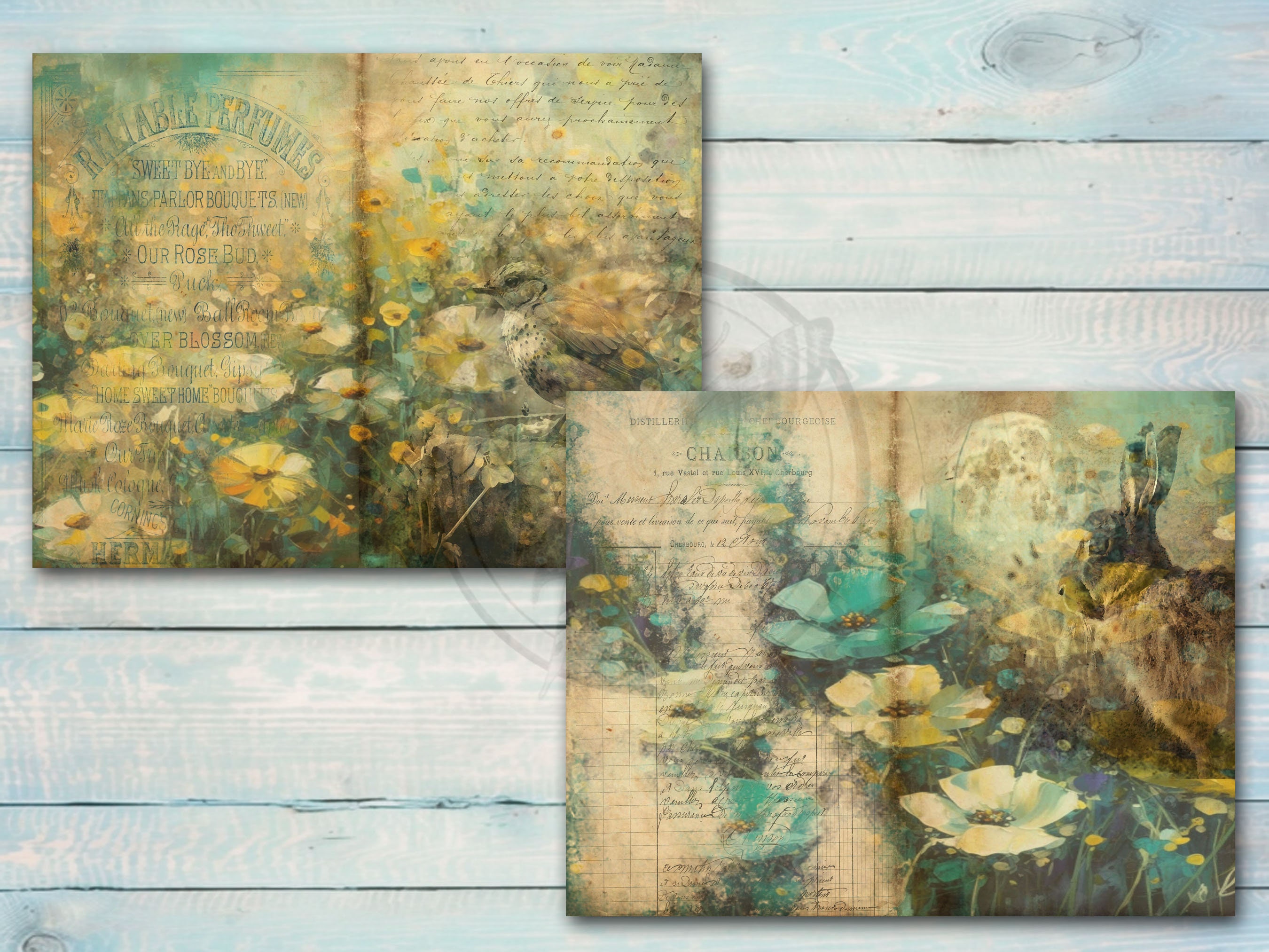 Midnight Garden Junk Journal Kit Vintage Journal Papers - Etsy Australia