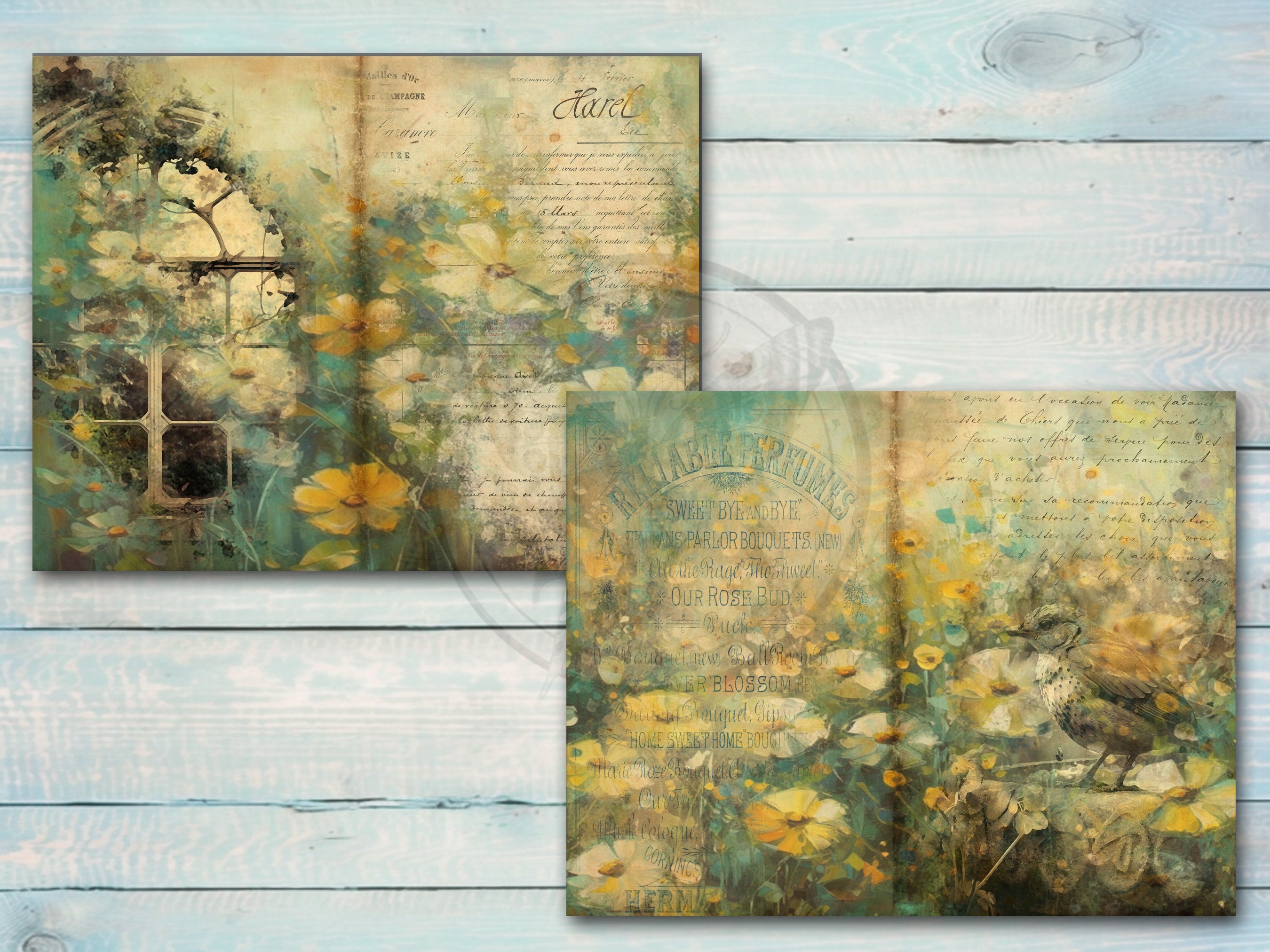 Midnight Garden Junk Journal Kit Vintage Journal Papers - Etsy Australia