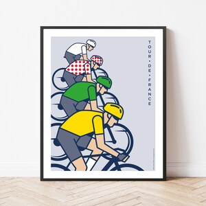 Imprimé cyclisme Tour de France - Maillots colorés