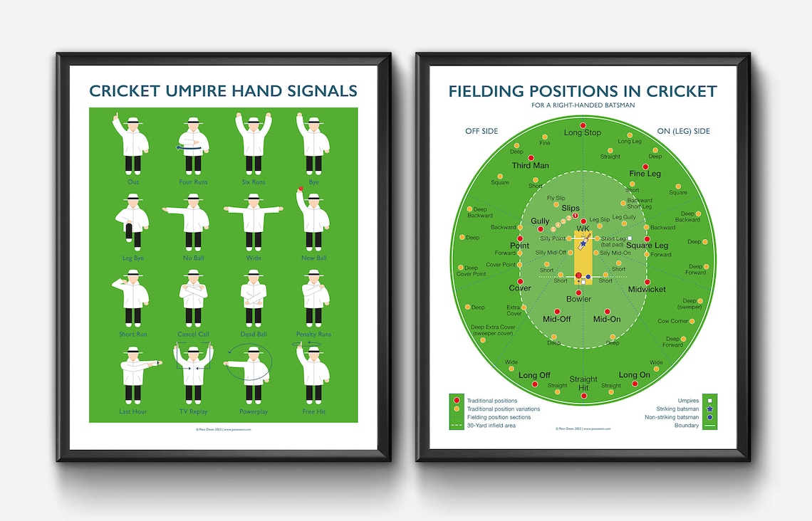 Cricket Umpire Hand Signals Etsy Australia