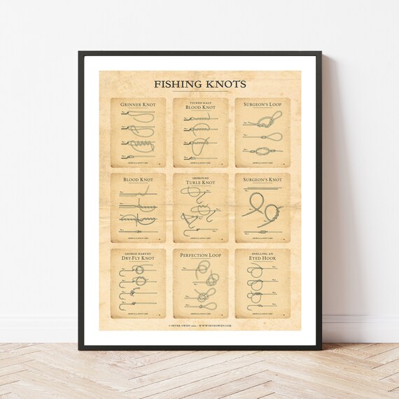 Vintage Fishing Knots Print - Etsy