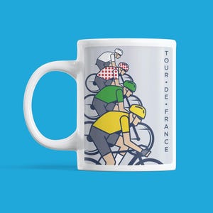Mug Tour de France - Maillots colorés - Cadeau cyclisme