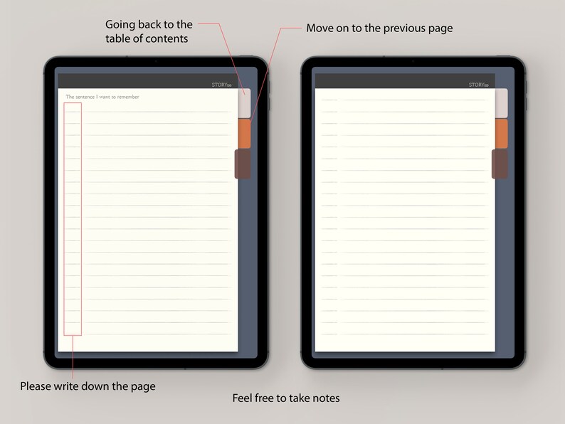 Digital Diary Reading Journalgoodnotes Notability PDF Edit Etsy