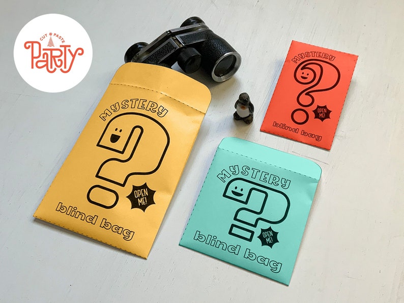 Printable blind bag diy 5 sizes pdf digital download print at home 