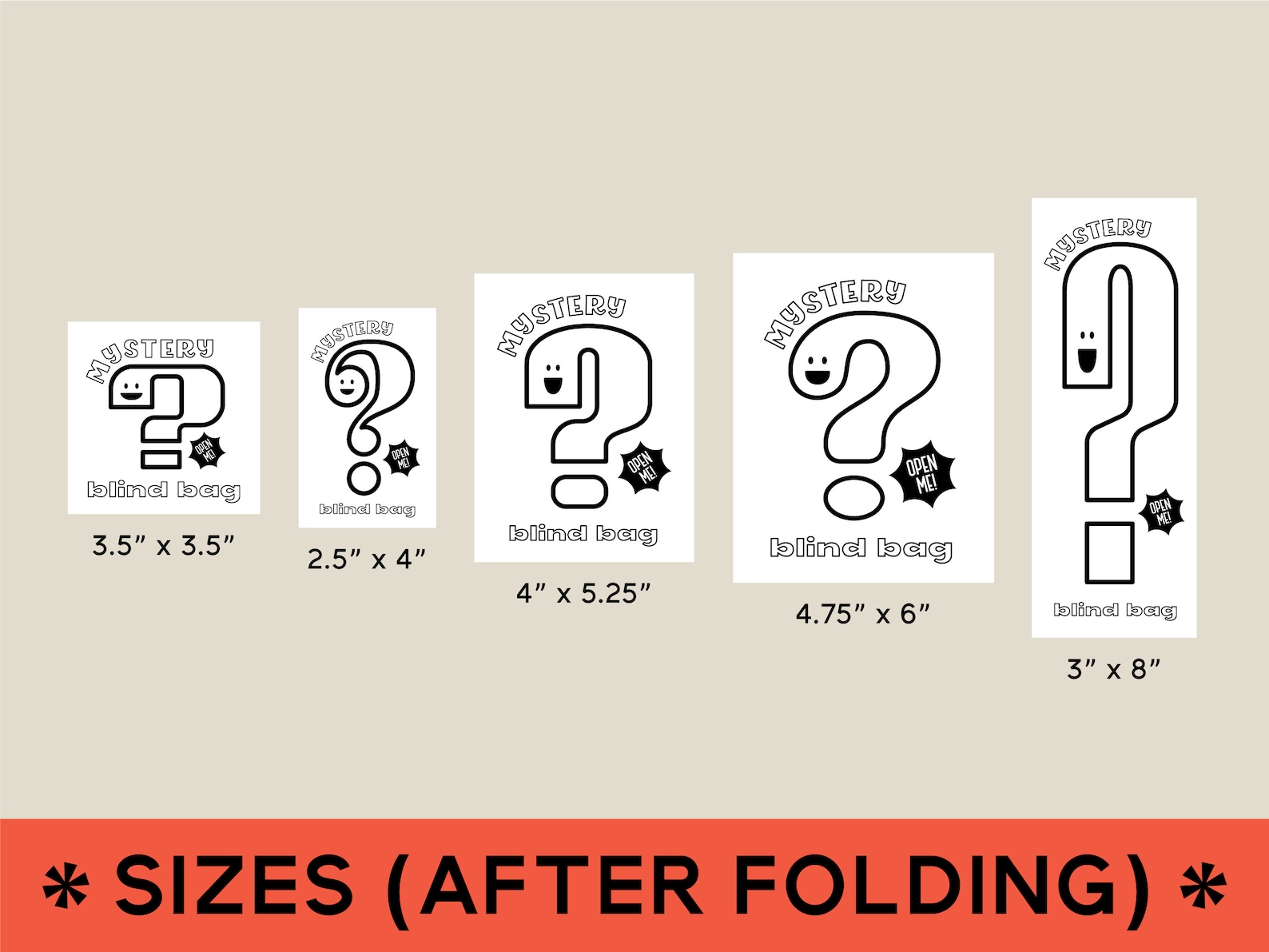 Printable Blind Bag DIY - 5 Sizes - PDF - Digital Download - Print at ...