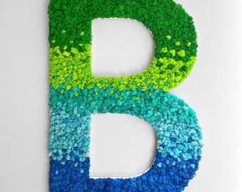 Custom Moss Letter Sign: Free Standing Moss Art