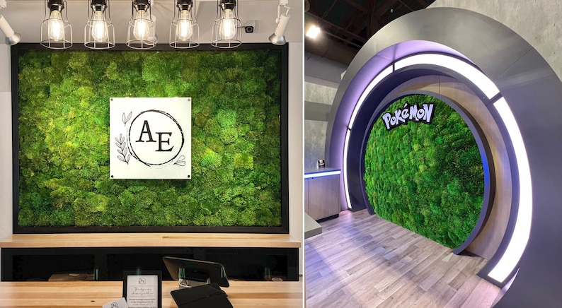 Customize Mixed Moss Logo Branded Moss Wall Plant Business Logo Moss Logo image 5