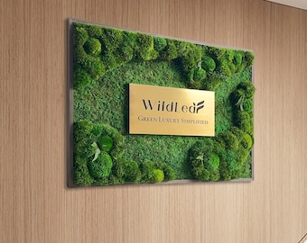 Custom Moss Logo Sign | Acrylic, Metal, or Frosted