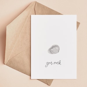 Druckbare Karte | You Rock | Lehrer Wertschätzung | Punny Vatertagskarte | Geologie Wortspiel | Natur Karte für Jungen | Lustige Karte für Sie Ihn