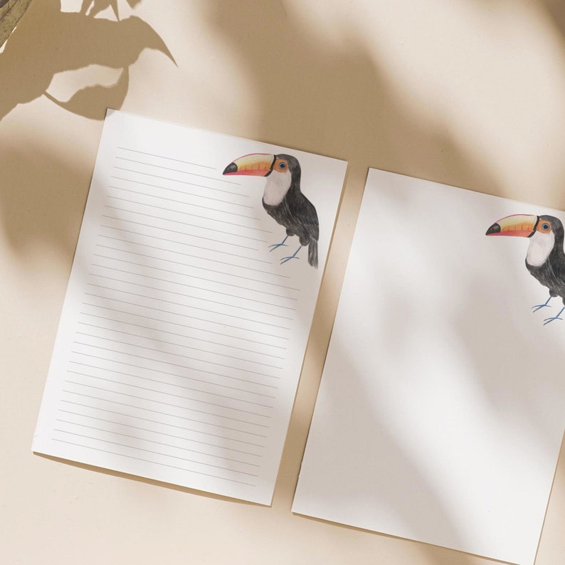 Printable Stationery Set | Tropical Paper | Lined Unlined | A4 + Letter ...
